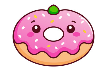 Adorable Kawaii Donuts Vector Illustration Sweet and Playful Design