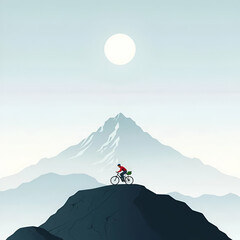 mountain landscape with clouds