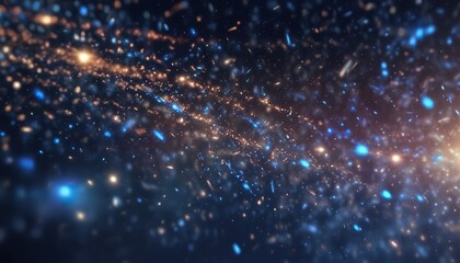 Glittering blue sparkles create a mesmerizing effect with bokeh lens flare and abstract background, blue sparkle rays, sparkly