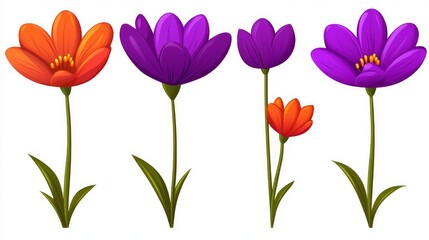 A lively watercolor illustration showcasing a variety of flowers