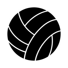 Volleyball ball flat icon for sports apps and websites