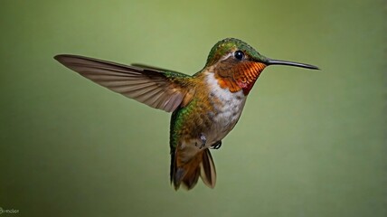 Fototapeta premium Zumbador Canelo Rufous Hummingbird colibrí