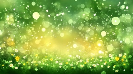 Obraz premium Golden and silver blossoms bloom delicately among the lush greenery, set against a soft, serene backdrop with gentle natural light casting a subtle glow.