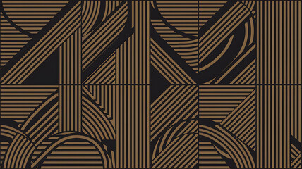 Fototapeta premium A trendy line art pattern with dynamic overlapping lines, circles, and arcs in a minimalist style, pattern, seamless, texture