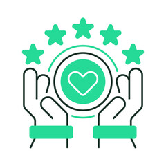 Charity Symbol Line Icon. linear style sign for mobile concept and web design. Outline vector icon.