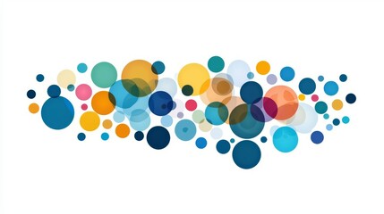 Fototapeta premium A vibrant array of colorful circles on a white background, perfect for creative projects.