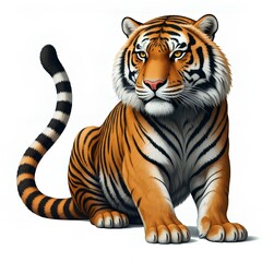 Obraz premium tiger full body on white background