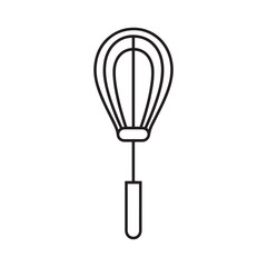 Whisk line art icon vector illustration