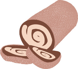 Bouche de Noel (Yule log) is a French Christmas dessert