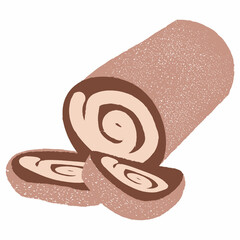 Bouche de Noel (Yule log) is a French Christmas dessert
