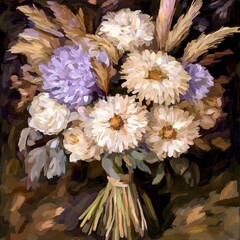 Fresh spring flowers frame an underwater love scene, with happiness flourishing in the water. Illustration. Stock. Happy Valentine's Day.