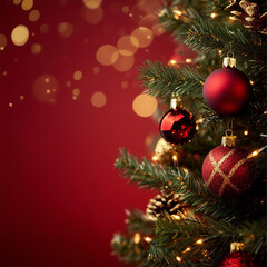 christmas tree decoration,Holiday Greetings with a Decorated Christmas Tree