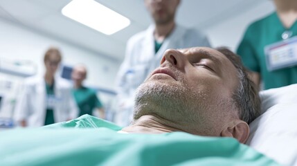 Fototapeta premium Patient under medical care in a hospital