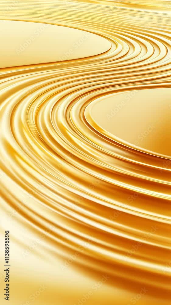 Poster Curved Arcs of Vorticity Mesmerizingly Flow in Golden Patterns Across a Shimmering Surface