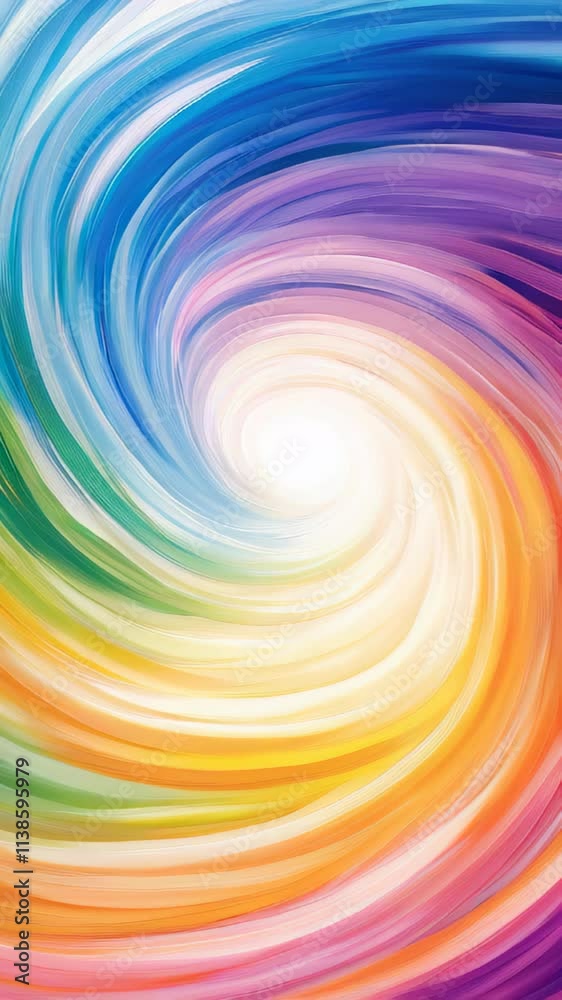 Poster Curved Arcs of Vorticity Create a Stunning Swirl of Colors in a Mesmerizing Display