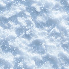 Fototapeta premium Top view photo of snow with a slight icy crust, seamless texture
