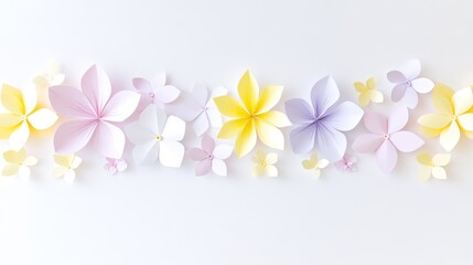 A seamless design showcasing a 3D illustration of colorful flowers, echoing the look of a paper quill pattern.
