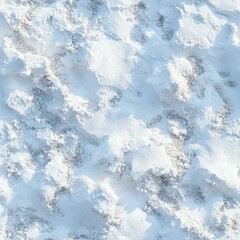 Fototapeta premium Top view photo of snow with hints of melting patches, seamless texture