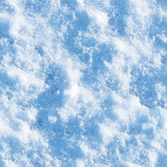 Fototapeta premium Top view photo of snow with subtle shades of blue highlights, seamless texture