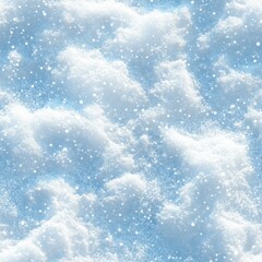 Top view photo of snow with tiny glimmering ice particles, seamless texture