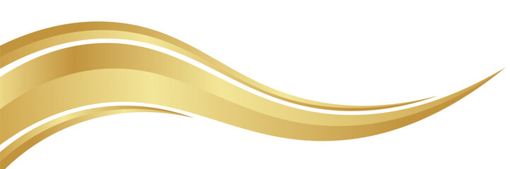 gold wave curve, golden wave corner shape for element, stripes ribbon golden graphic, striped gold. eps 10