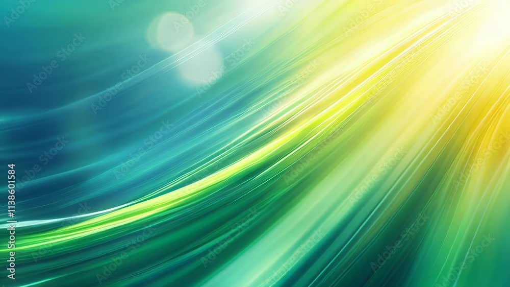 Poster radiant light beams dance over tranquil waves, creating an enchanting atmosphere
