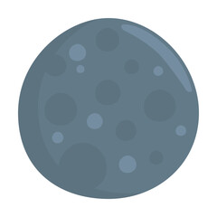 New Moon Emoji Icon Illustration. Phases of the Moon Vector Symbol Emoticon Design Doodle Vector.