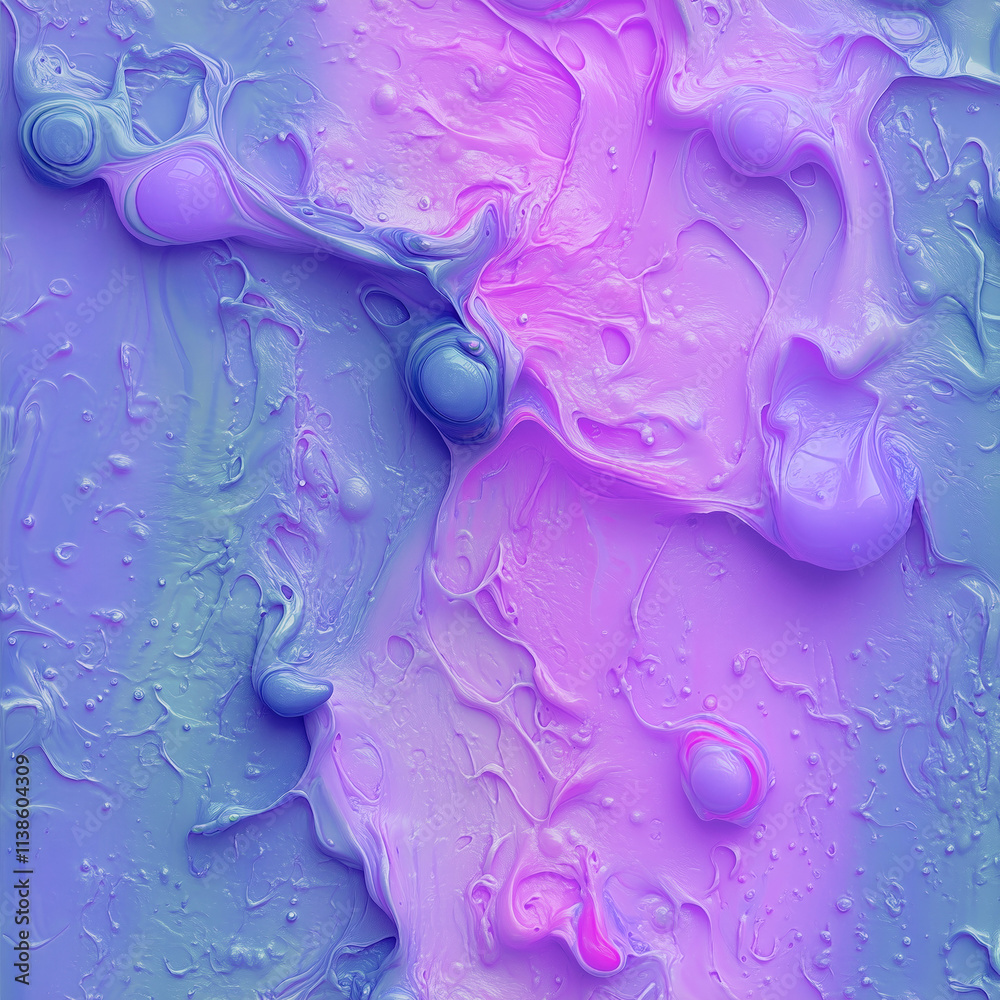 Aufkleber Abstract flowing forms in soft pinks and purples, with smooth undulating lines