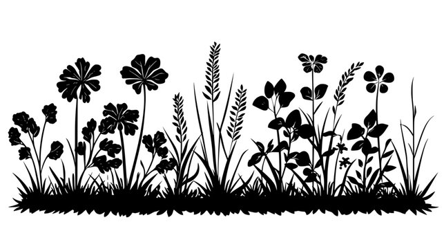 No-till vegetable plot with cover crops between seasons, Plant Vector Graphic