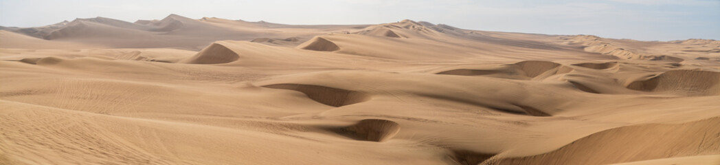 The desert landscape of Huacachina, Peru's famous scenic spot