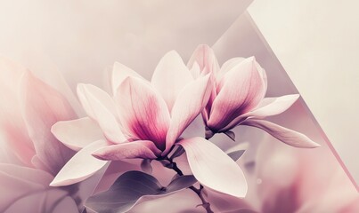 Fototapeta premium A pink flower with a white center