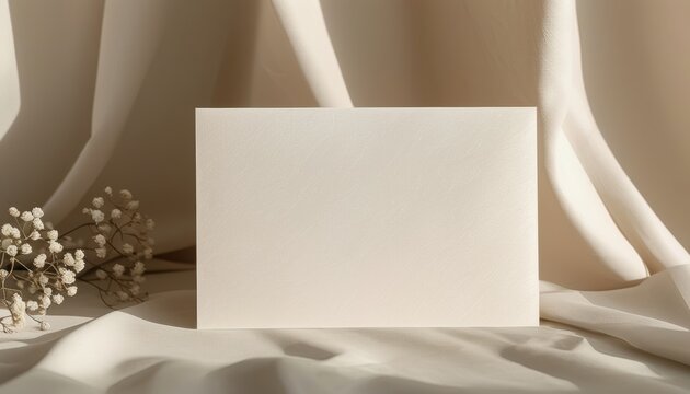 mockup Elegant bridal shower invitation card design with copy space