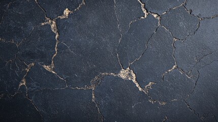 Obraz premium Dark Cracked Texture with Gold Veins