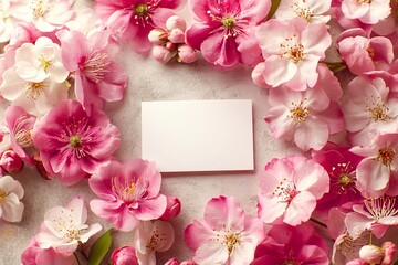 Obraz premium flowers and card