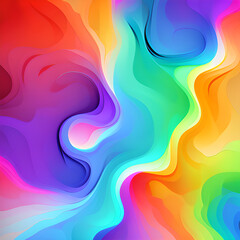 Obraz premium Liquid gradient mesh. Abstract wavy background. Color blend. Modern blurred texture. Liquid vibrant color flow. Template for posters, ad banners, brochures, flyers, covers, websites. 8k quality. gener