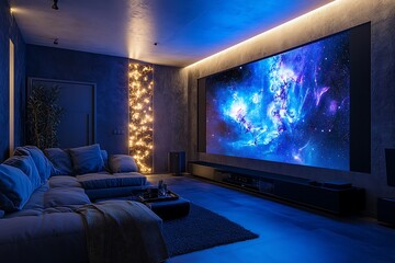 Fototapeta premium Beautiful Modern Living room Interior with furniture's ,mockup frame , posters, wall -3d Rendering