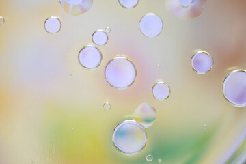 Abstract Pastel Oil Bubbles Background with Soft Multicolor Gradient