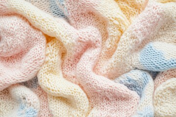 Soft Pastel Knit Blanket Texture
