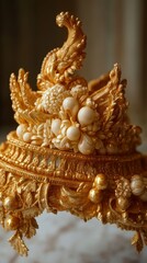 Obraz premium golden christmas tree