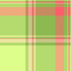 Cut out tartan texture fabric, handkerchief vector background seamless. Poster textile check plaid pattern in green and lime colors.