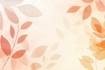 Soft Orange Leaf Pattern Background Design