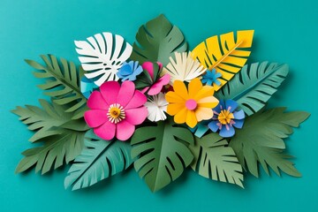 Obraz premium bouquet of flowers and butterflies