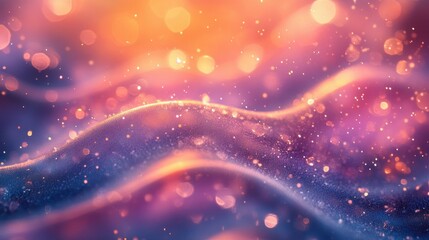 Fototapeta premium Abstract glowing wave with bokeh lights.