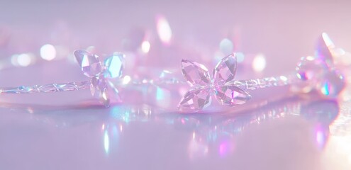 Holographic foil designs of peonies in lively colors