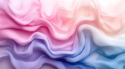 Obraz premium Soft pastel ombre chiffon fabric waves.
