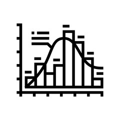 histogram big data line icon vector. histogram big data sign. isolated contour symbol black illustration