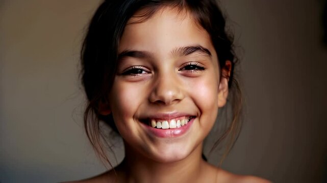 beautiful little girl smiling on a sunny day