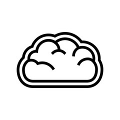 cloud computing line icon vector. cloud computing sign. isolated contour symbol black illustration