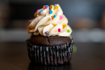 Chocolate cupcake with frosting 