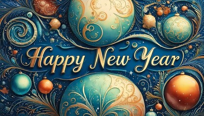 "Happy new year" Poster. 